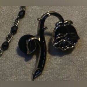 Rare Foxblood dead rose charm pin sold out goth gothic Black Death
